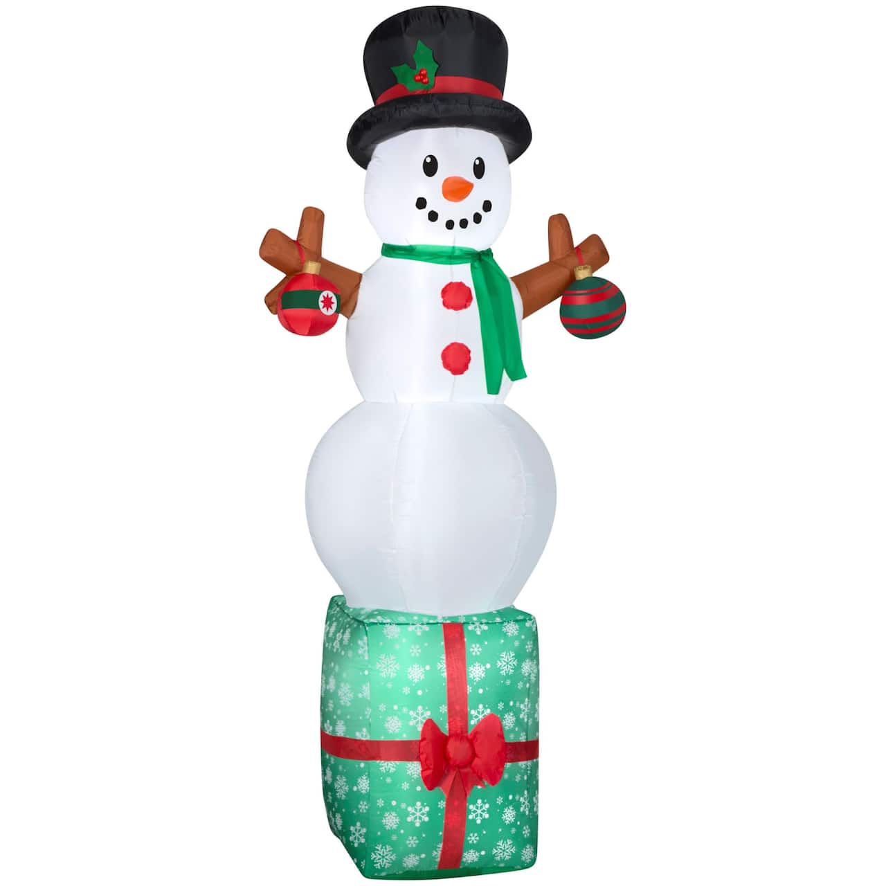 Airblown® 7ft. Christmas Inflatable Snowman on Gift Box